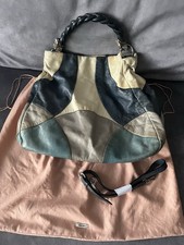 Miu Miu by Prada Tasche Leder Vintage Shopper Patchwork Schultertasche Tragegurt