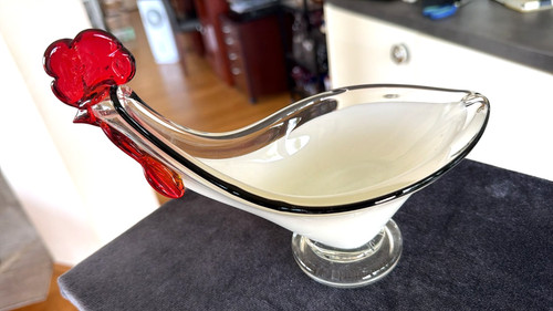 Glas statue huhn als schale - glas,