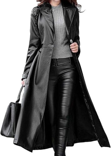 Damen trenchcoat leder - trenchcoat,