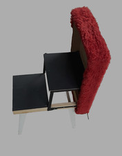 50er 60er Tritt Klapp Sitz Leiter Hocker Midcentury klappbar 2 Stufen Vintage !