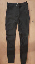 wie NEU FB Sister Jeans Gr.  26 Coated Schwarz Ähnlich Lederhose Skinny Hose