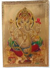 BILD GANESHA Prägedruck  Kunststoff Vorlage Tattoo edel 8,5x5,5cm (mini181
