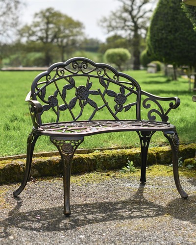 Gartenbank tri floral bronze - gartenbank,