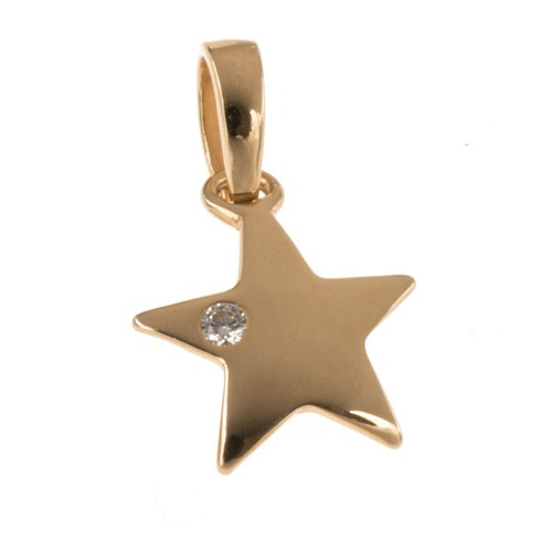 Anhänger stern aus - aus, gold