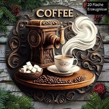 Blechschild rund Coffee Kaffee