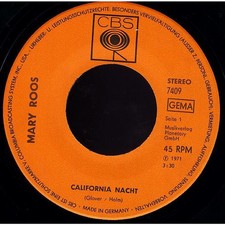 Mary Roos - California Nacht (Vinyl 7" - 1971 - DE - Original)