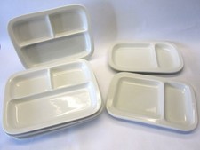 6 Menüteller Speise Fondue Sushi Teller 2+3fach weiß Schönwald Seltmann