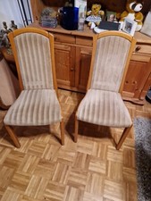 2 x antiker ART Rokoko Stuhl grün beige gut erhalten  Buche Massiv