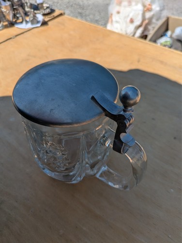 Vintage bleikristall glaskrug - vintage,