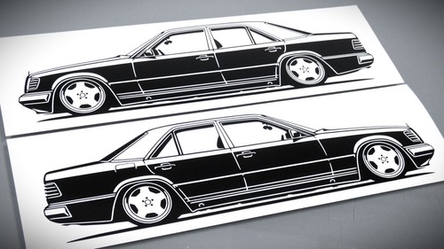 Mercedes w124 aufkleber - w124,