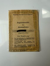 Simson SR 4-2/1 Star Registrierschein zum Sammeln - 1974 aus Karl-Marx Stadt -