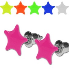 Zwei Ohrstecker Neon Farben UV