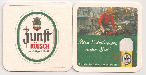 Zunft kölsch bierdeckel - zunft,