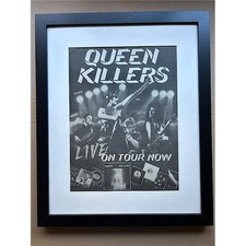 QUEEN LIVE KILLERS - ON TOUR NOW (FRAMED) POSTER SIZED original music press adve