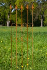 Rankgitter aus Metall 163cm x 47cm Rost Rankzaun Rankgerüst Eisenzaun