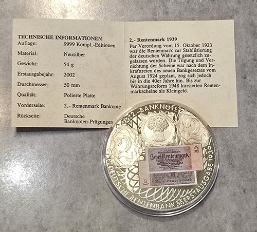 Sammlermünze medaille - sammlermünze, 2,-