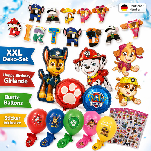 Paw patrol party deko - paw, set