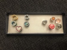 Zehn Tunnel 10mm Ohrschmuck 1cm Glitzer Gold Herz Steinchen