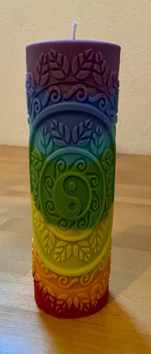 Kerze yin yang - kerze, mandala