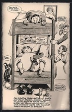 Ansichtskarte Soldaten der Bundeswehr schlafen im Stockbett 