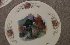 1 Saargemünd Keramik Wandteller Obernai c. 1900 Assiette Sarreguemines H.  LOUX