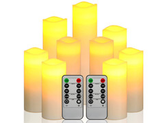 LED Kerzen  Batteriekerzen Flammenlos Fernbedienung 9Stk , Nr.1538