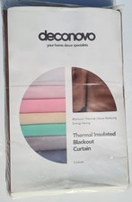 Blickdichte Gardinen Vorhänge mit Ösen, Kälteschutz, 160x132 cm, braun (1)