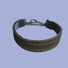 Fettlederhalsband mit Zugstopp