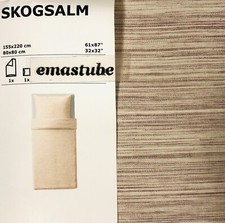 IKEA  Skogsalm Bettwäsche 2-teilig beige rosa 155x220 80x80cm 404.233.47 NEU OVP