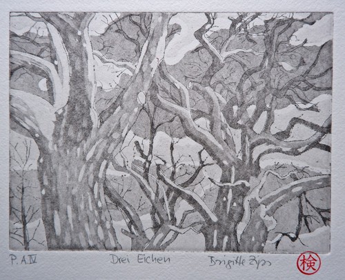 Drei eichen original - eichen, aquatinta