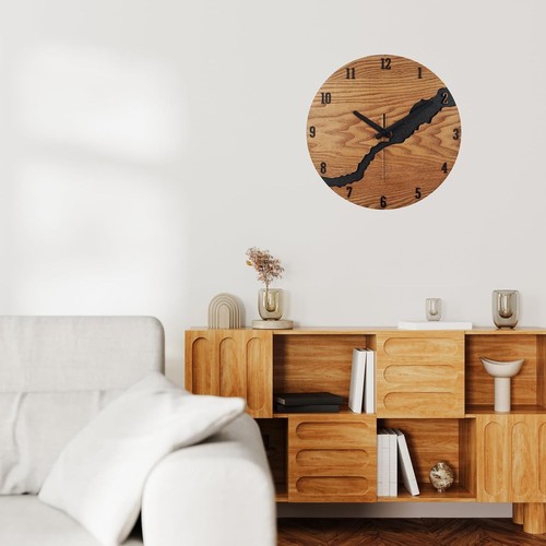 Vintage wanduhr 30cm - wanduhr, holz