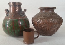 3 antike alte Kupferstücke