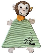 Steiff Jocko Affe Äffchen Schmusetuch Schnuffeltuch Grün Gestreift Wie Neu