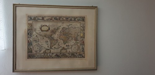 Weltkarte handcolorierter