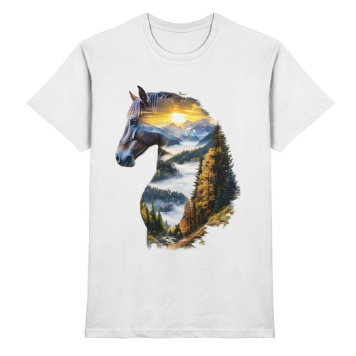 Herren shirt pferd berge - herren,