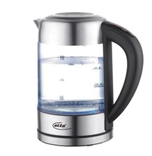 Elta Glas Wasserkocher Temperaturregelung 2200 Watt 1,7l Fassungsvermögen