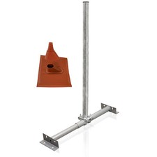 Dachsparrenhalter SAT Dach Mast Sparrenhalter Aufsparrenhalter ALU Ziegel rot