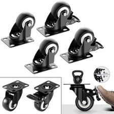 Transportrollen Set 4 x Lenkrollen Bockrollen Vollgummi Schwerlastrollen Möbel