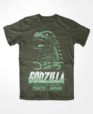 Godzilla M5 T-Shirt OLIV  NEU japan nippon kaiju kanji blu-ray tokyo Gojira