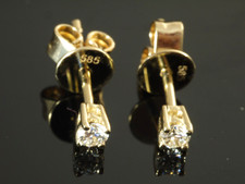 585 gold diamant ohrstecker - gold, 1