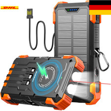 Solar Powerbank mit 4 Kabeln |