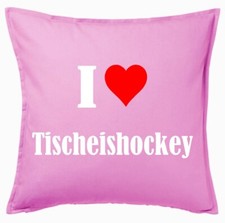 I Love Tischeishockey Kissenbezug Pink Ich Liebe Tischeishockey 146643