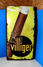 villiger * altes * Emailschild * Boos & Hahn, Ortenberg Baden * 71cm x 37cm *