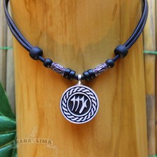 Halskette Sternzeichen Jungfrau Herrenkette Damenkette Lederkette Surferkette