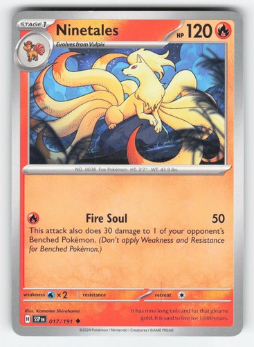 Ninetales 017 191 uncommon - ninetales, 017/191