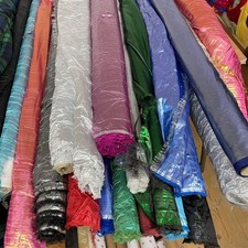 KLEID STOFF METALLIC LAMÉ