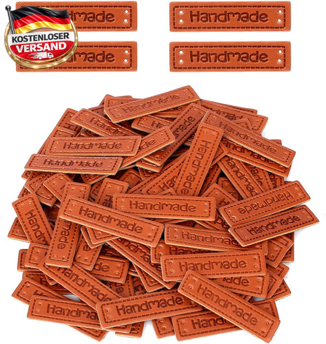 100 stück lederetiketten - stück,