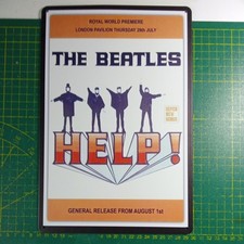 The Beatles Help! Blechschild Kino Plakat Reproduktion