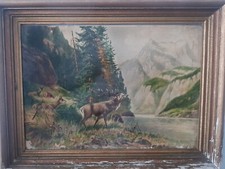 Altes Gemälde röhrender