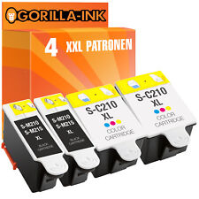 Set 4 Patronen XL für Samsung CJX-1000 CJX-1050W INK-M210 M215 INK-C210